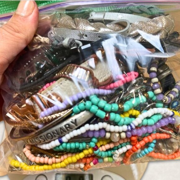 Jewelry Junk Bag 4lb XL Broken, Tangled, Tarnished, Scrap for Crafting, Upcycle, - Picture 3 of 16